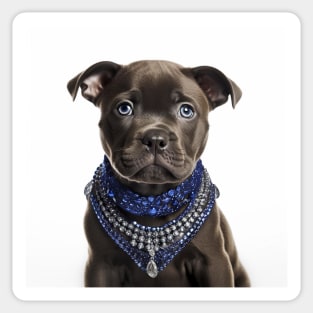 Jewelled Staffy Sticker